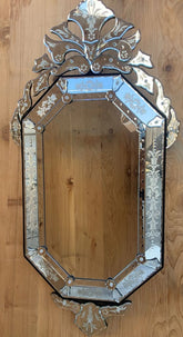Venetian Etched Glass Wall Mirror